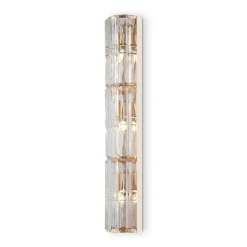 Maytoni Facet væglampe, højde 75,2 cm, guldfarvet, glas