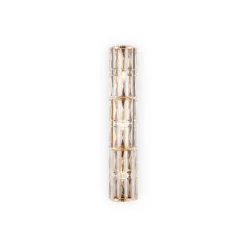 Maytoni Facet væglampe, højde 75,2 cm, guldfarvet, glas