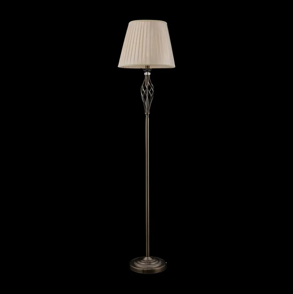 Maytoni Grace gulvlampe, 1 lyskilde, messing/beige
