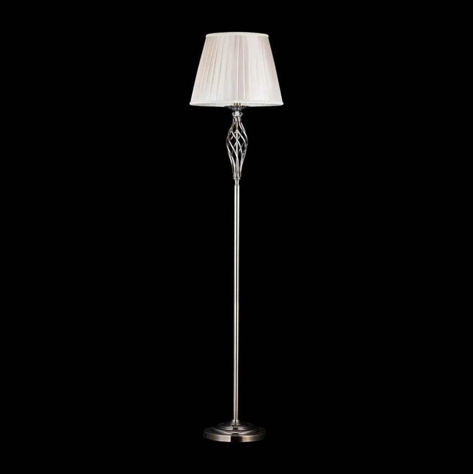 Maytoni Grace gulvlampe, 1 lyskilde, messing/beige