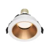 Maytoni indbygningslampe Share, hvid/guld, Ø 8,5 cm, aluminium, GU10