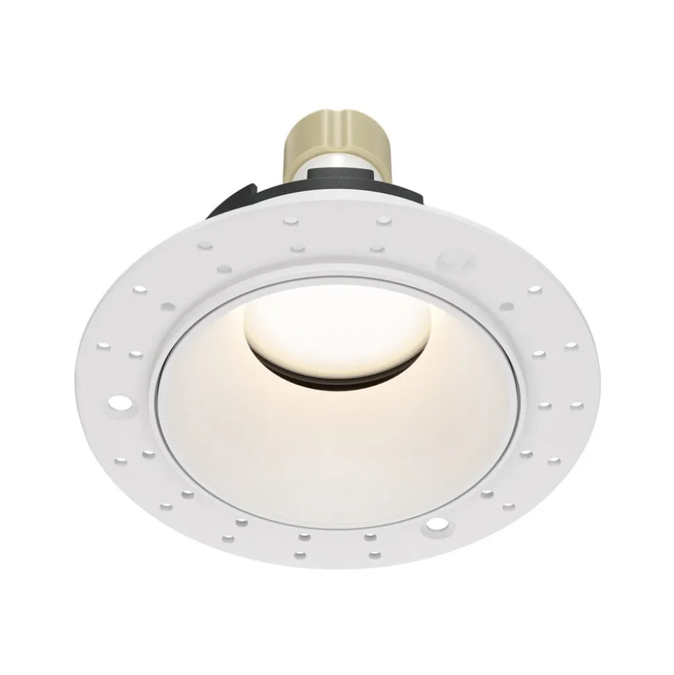 Maytoni indbygningslampe Share, hvid/hvid, Ø 10,2 cm, aluminium, GU10