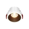 Maytoni indbygningslampe Alfa, sort/hvid, Ø 8,5 cm, 15 W, 36°