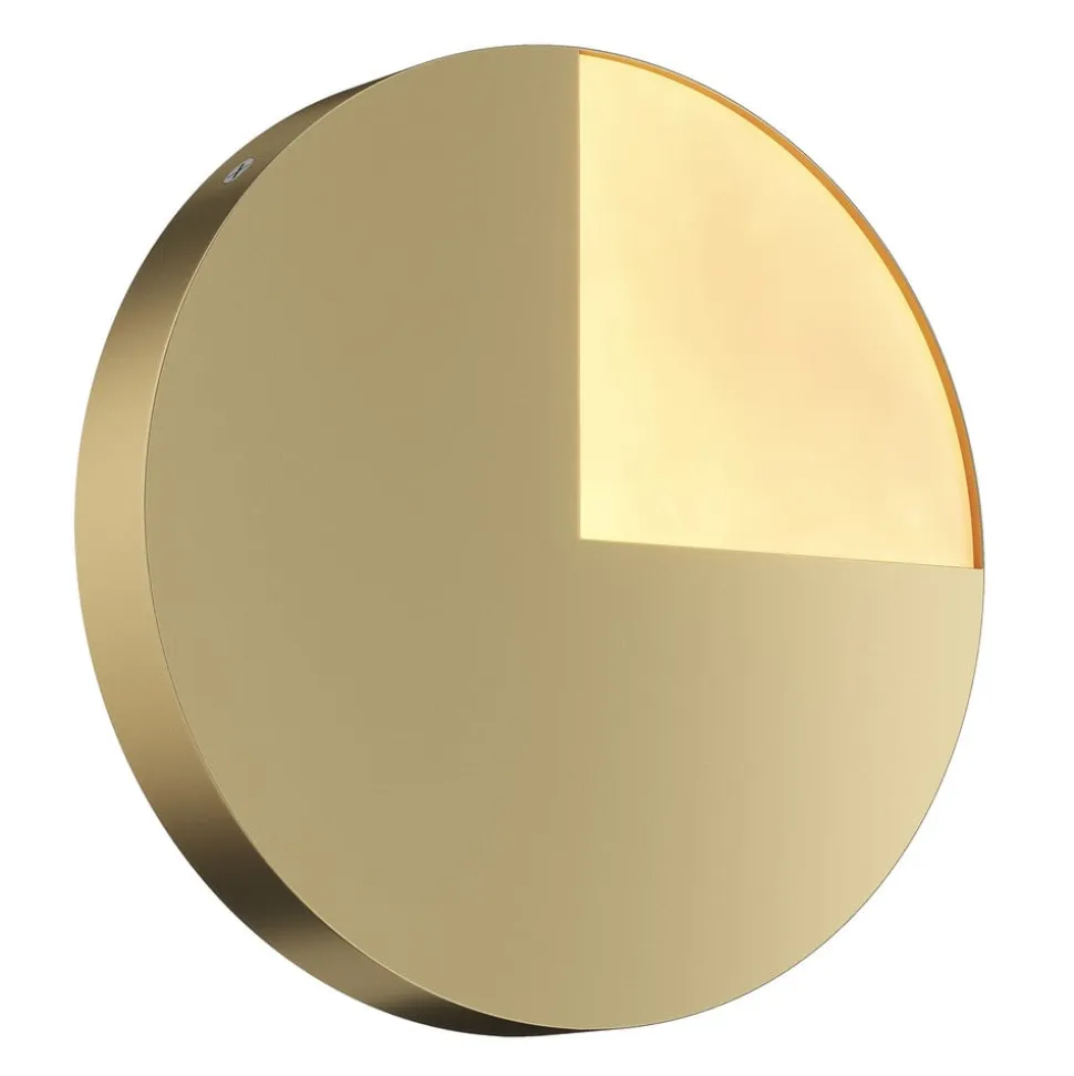 Maytoni Jupiter LED-væglampe, guld, Ø 25cm