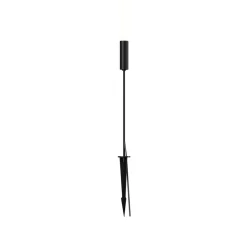 Maytoni LED-gadelampe Flare, 59 cm, jordspyd, grafit, IP65