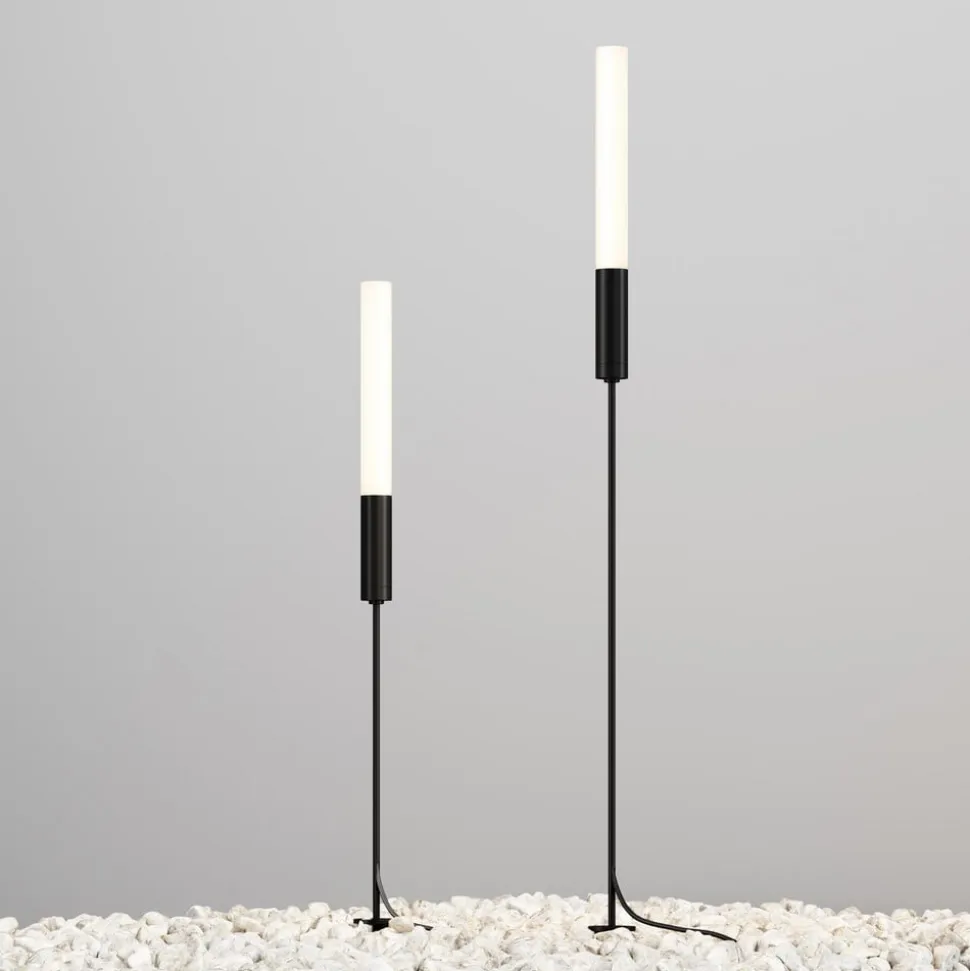 Maytoni LED-gadelampe Flare, 59 cm, jordspyd, grafit, IP65