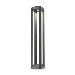 Maytoni LED-gadelampe Royal Mile, grå, højde 80 cm, aluminium