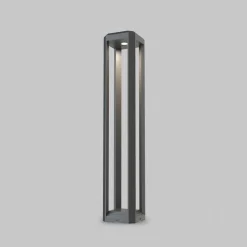 Maytoni LED-gadelampe Royal Mile, grå, højde 80 cm, aluminium