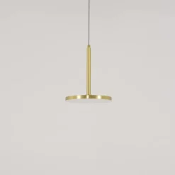 Maytoni LED-hængelampe Plato, messing, Ø 18,5 cm, aluminium