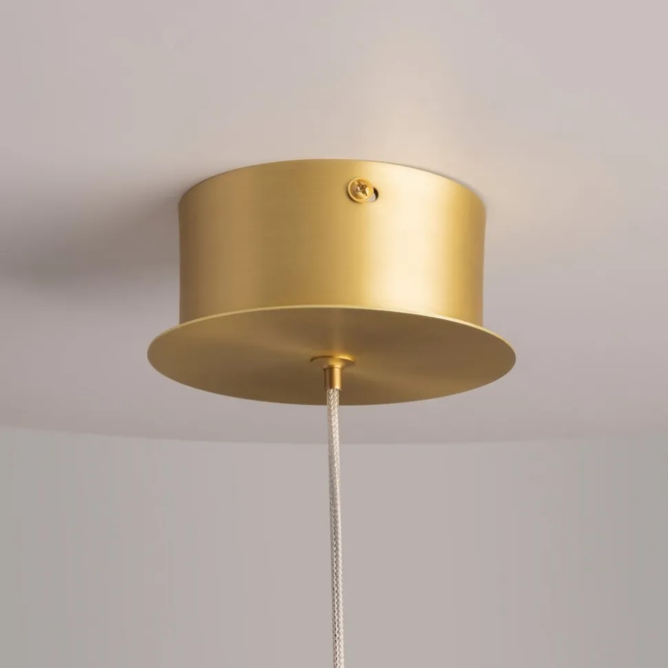 Maytoni LED-hængelampe Splash, røggrå, Ø 20 cm, glas