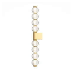 Maytoni LED-væglampe Amulet, lineær, 76 cm, klar/guld