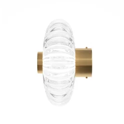 Maytoni LED-væglampe Amulet, rund, Ø 18 cm, klar/guld