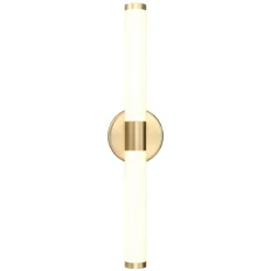 Maytoni LED-væglampe Axis, guldfarvet, højde 35,6 cm