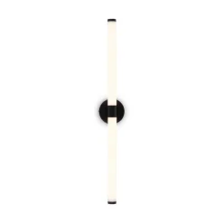 Maytoni LED-væglampe Axis, sort, længde 63 cm aluminium/akryl
