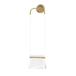 Maytoni LED-væglampe Cabaret, messing/klar, metal/glas