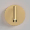 Maytoni LED-væglampe iOS 176, guldfarvet, rund, aluminium