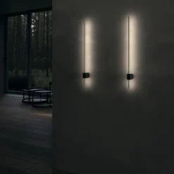 Maytoni LED-væglampe Pars, 62,3 cm, sort/guld, aluminium
