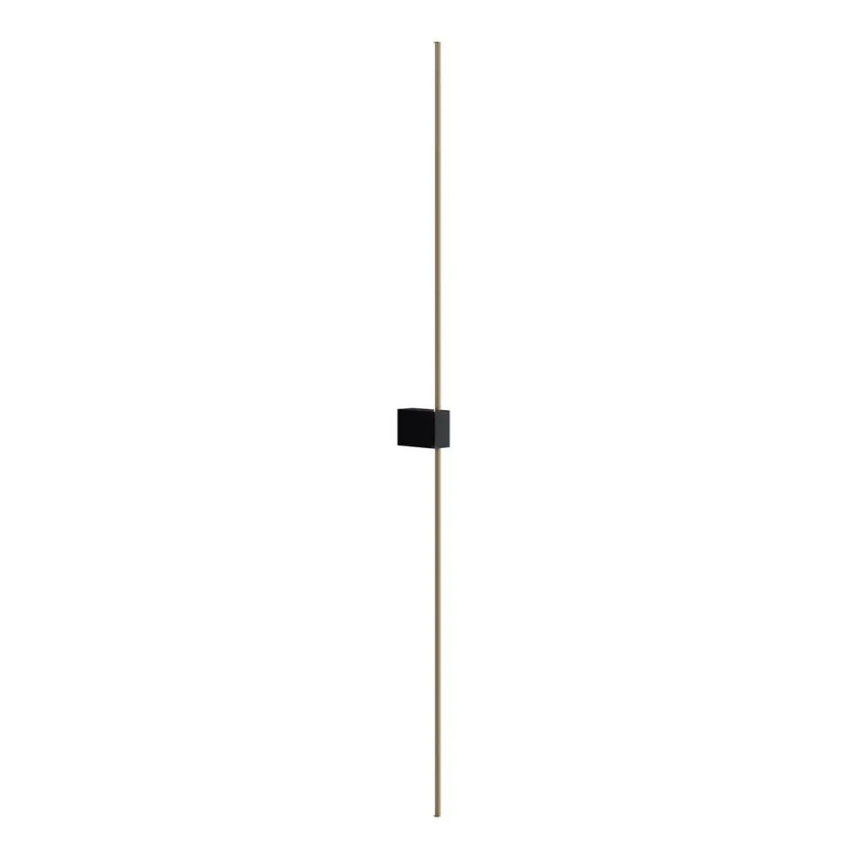 Maytoni LED-væglampe Pars, 105 cm, sort/guld, aluminium