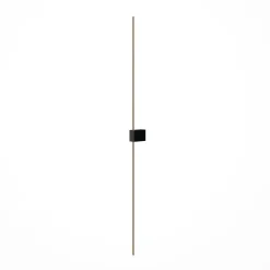 Maytoni LED-væglampe Pars, 105 cm, sort/guld, aluminium
