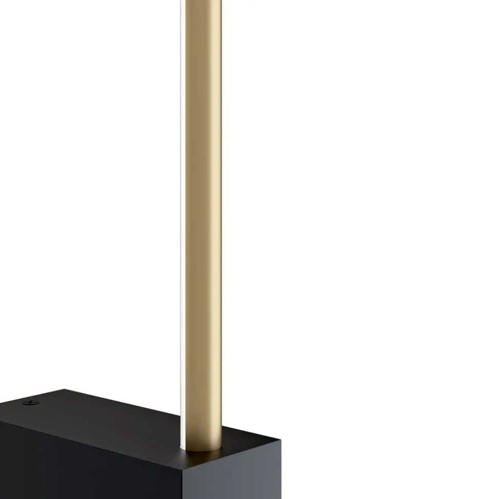 Maytoni LED-væglampe Pars, 105 cm, sort/guld, aluminium