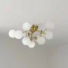 Maytoni loftlampe Dallas, 12 lyskilder, guldfarvet/hvid