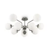Maytoni loftlampe Erich, nikkelfarvet, glas/metal 10 lyskilder.