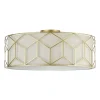 Maytoni loftlampe Messina, Ø 57 cm, beige, linned