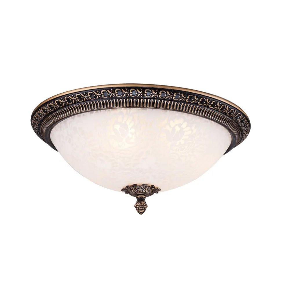 Maytoni loftlampe Pascal, bronze antik Ø 37 cm glas/metal