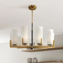 Maytoni lysekrone Fortano, 10 lyskilder, glas, E27