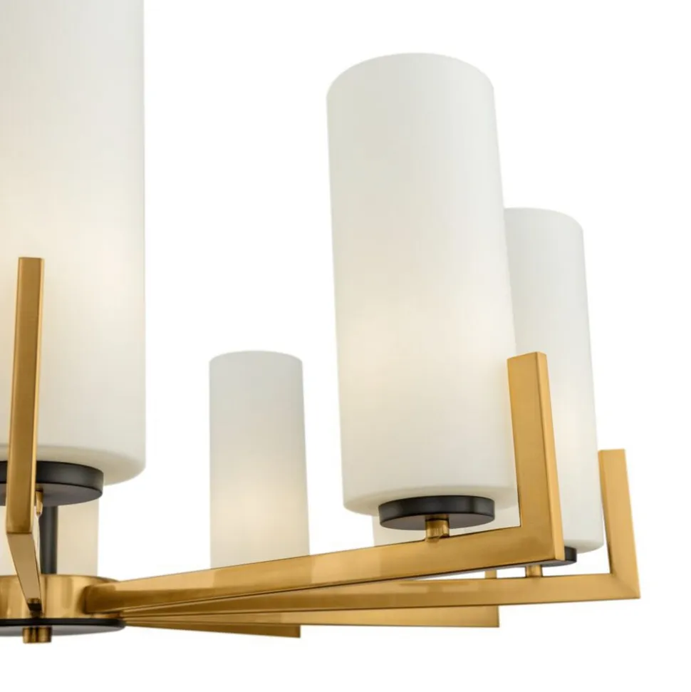 Maytoni lysekrone Fortano, 10 lyskilder, glas, E27