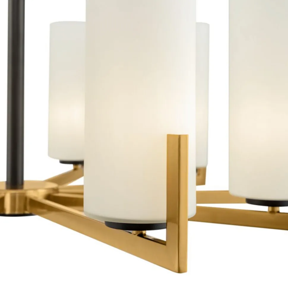 Maytoni lysekrone Fortano, 10 lyskilder, glas, E27