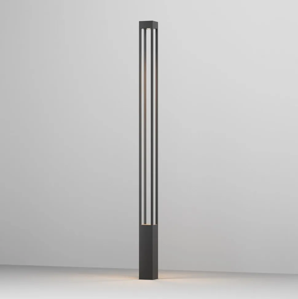 Maytoni udendørslampe Elbe, højde 200 cm, grafitfarvet