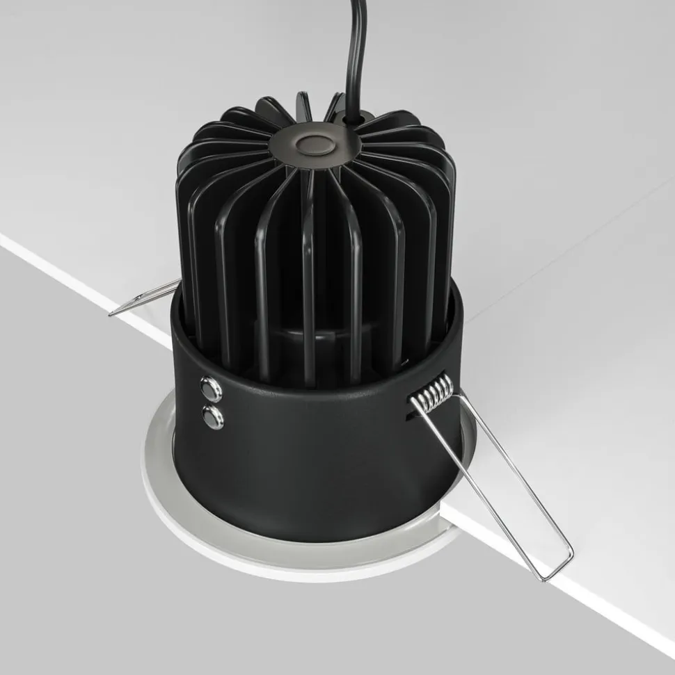 Maytoni Zoom LED-indbygningslampe 930 IP65 rund triac, hvid