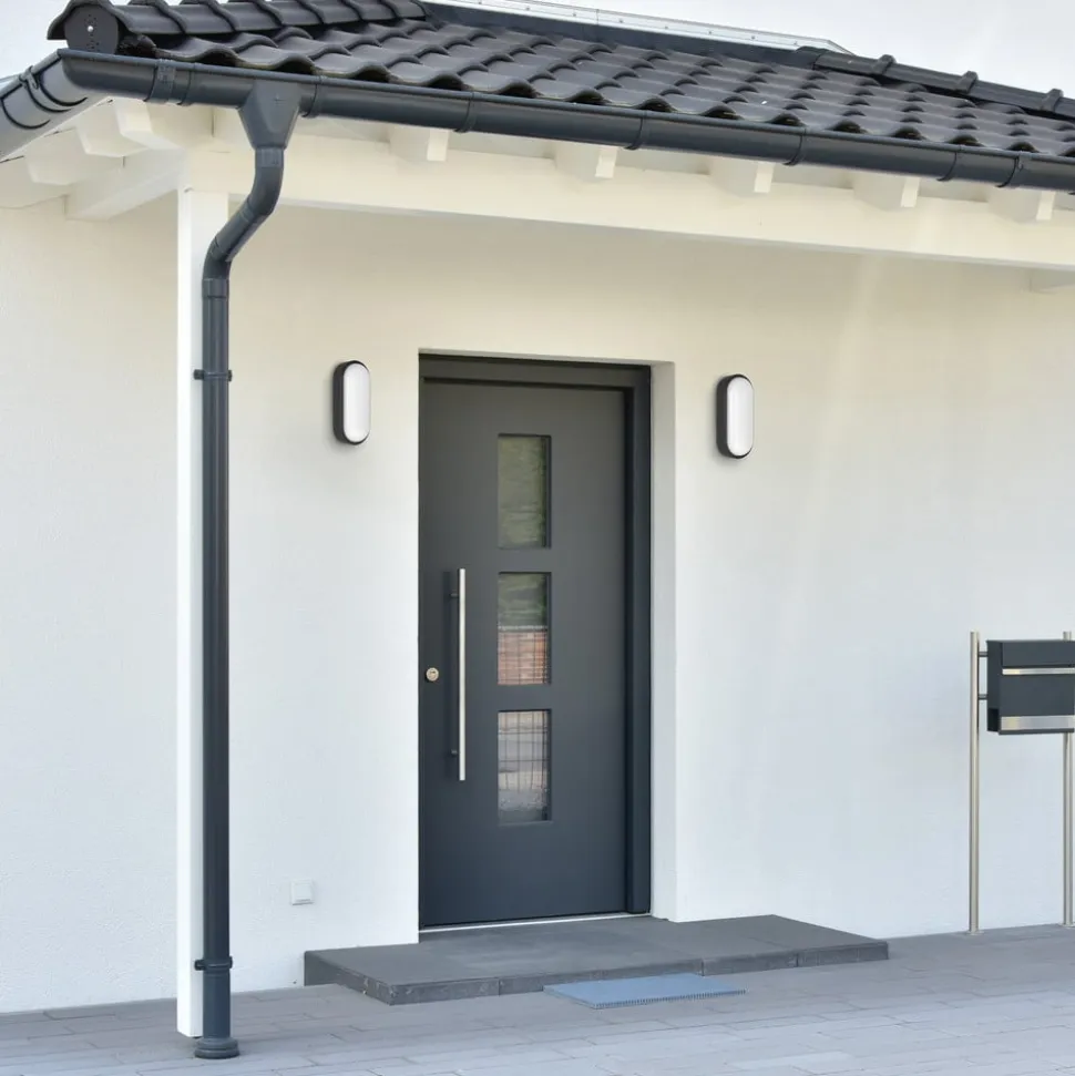MEGATRON udendørs LED-væglampe Zella Neo XL Sensor sort IP54