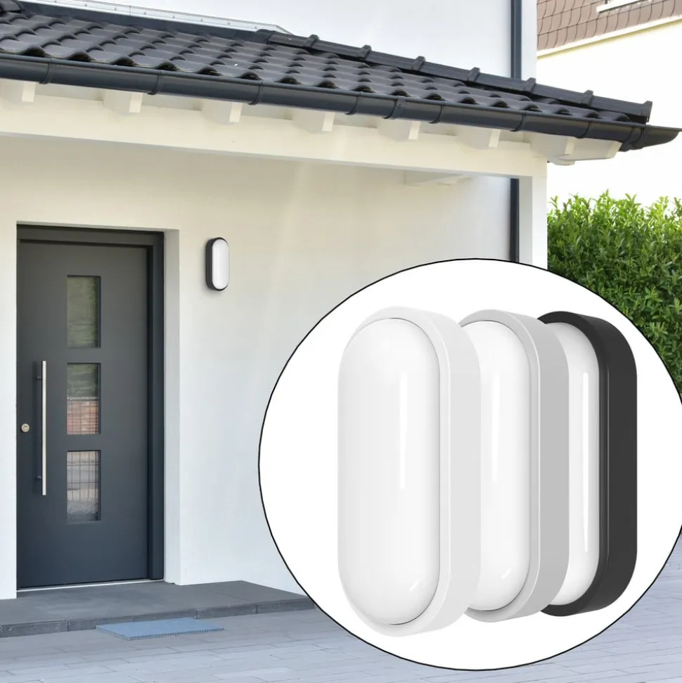 MEGATRON udendørs LED-væglampe Zella Neo XL Sensor, grå, IP54