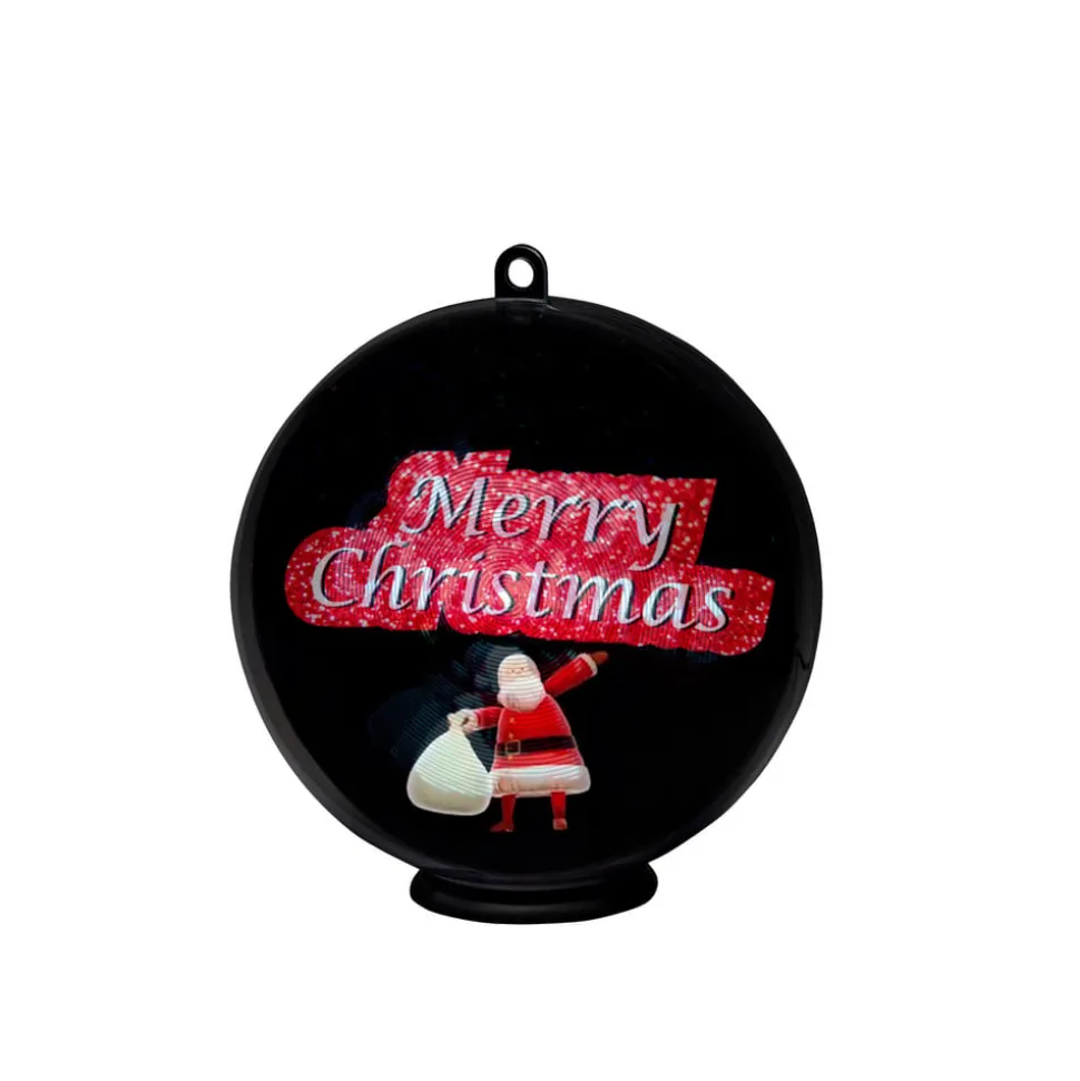 Merry Christmas 3D-hologramkugle, 42 LED'er