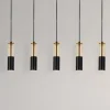 Merrygold pendellampe, sort/amber, metal, GU10, 5 lyskilder.