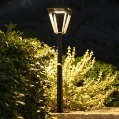 Metro LED-gadelampe med solcelle og sensor, grå