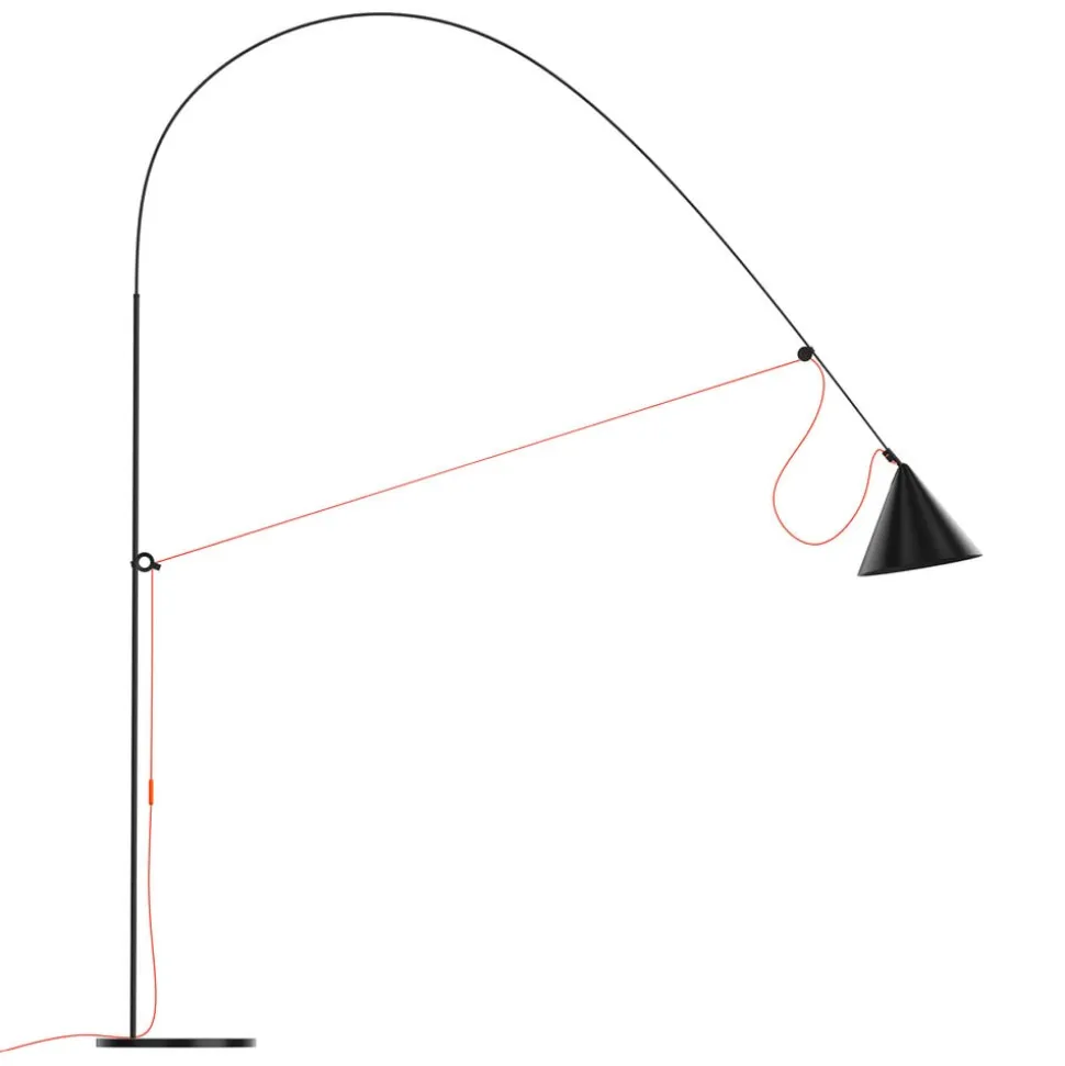 midgard AYNO XL gulvlampe sort/orange 3.000 K