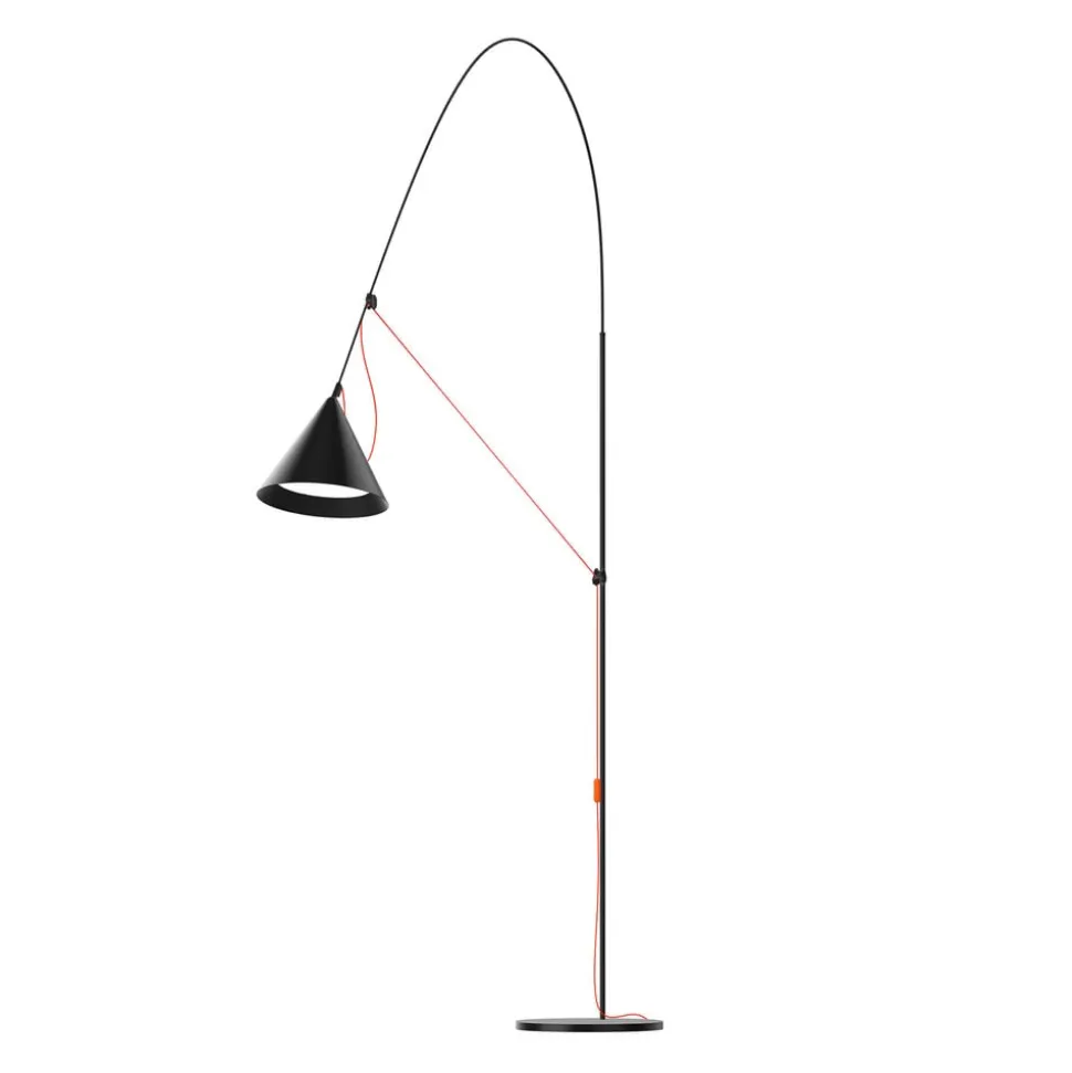 midgard AYNO XL gulvlampe sort/orange 3.000 K