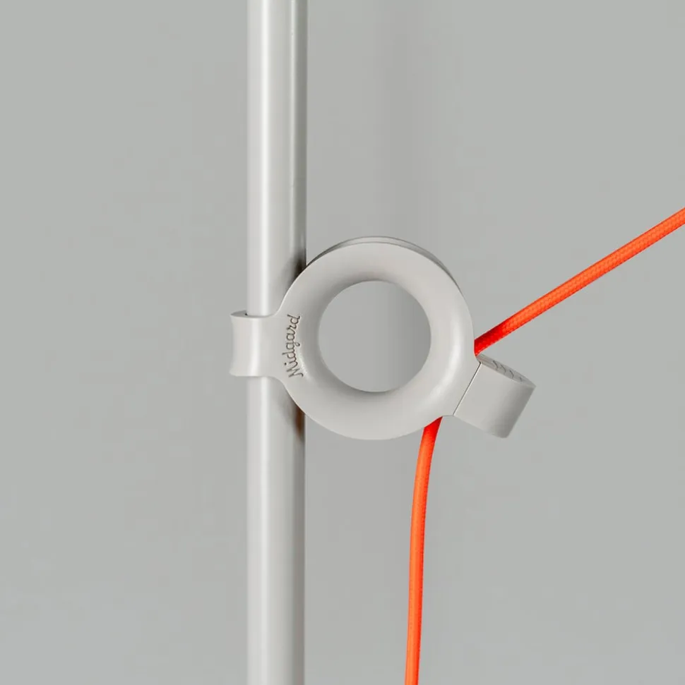 midgard AYNO XL gulvlampe, grå/orange 2.700 K