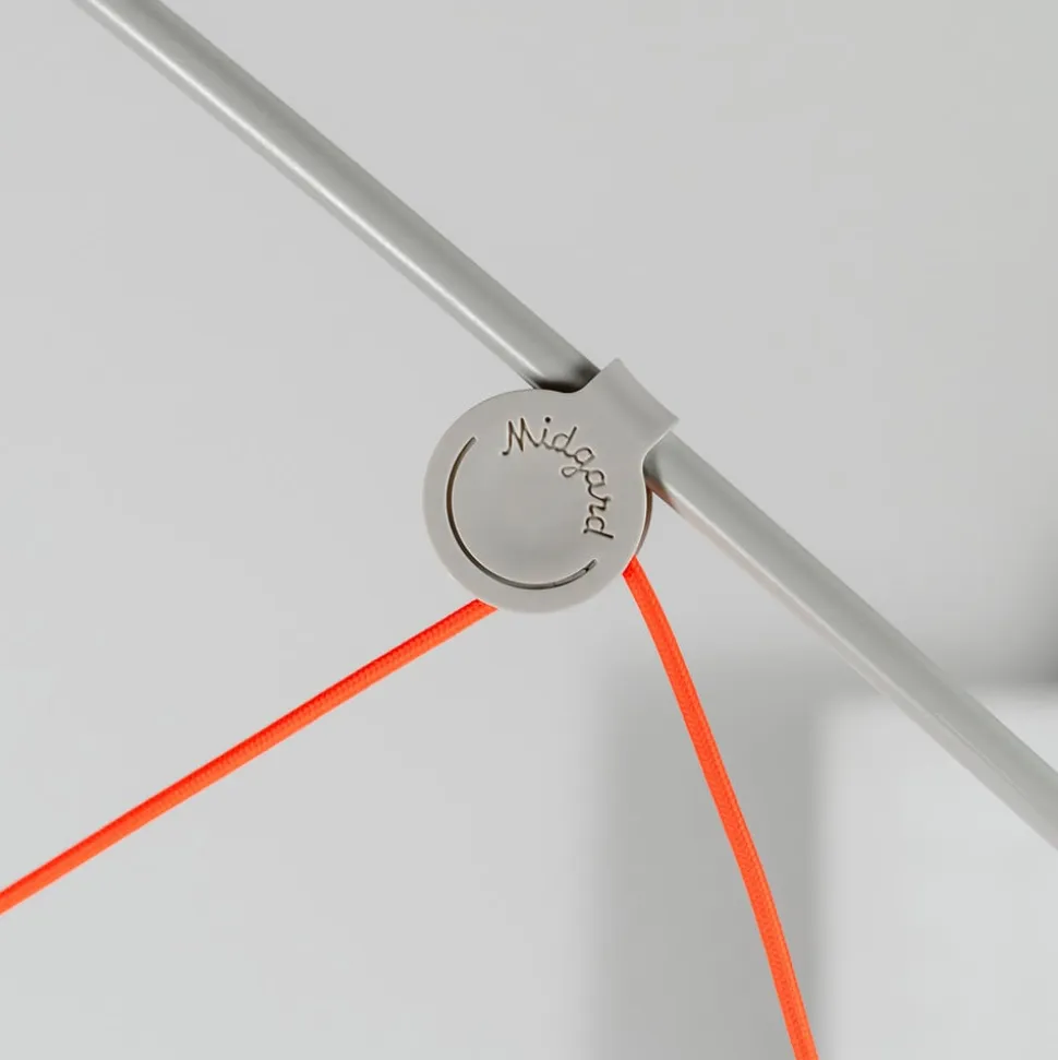 midgard AYNO XL gulvlampe, grå/orange 2.700 K