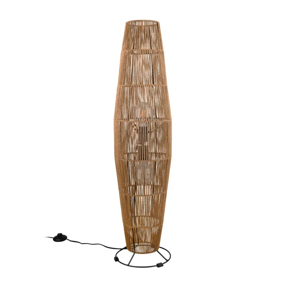 Miki gulvlampe, brun, højde 103 cm, papir