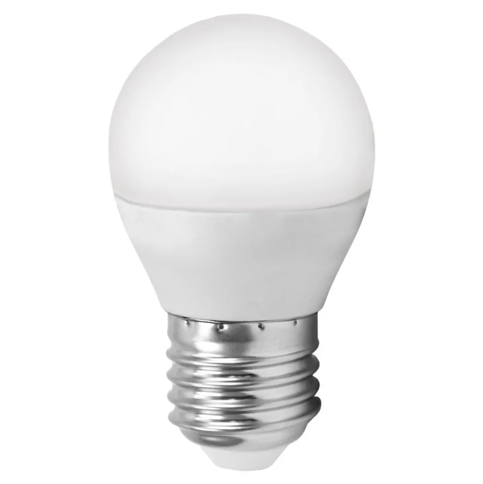MiniGlobe E27 G45 5W LED-pære, universalhvid