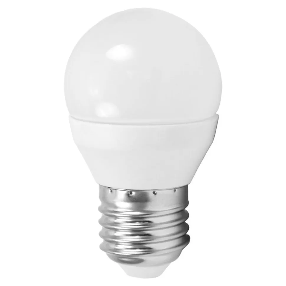 MiniGlobe E27 G45 5W LED-pære, universalhvid