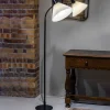 Mira tekstilgulvlampe, sort