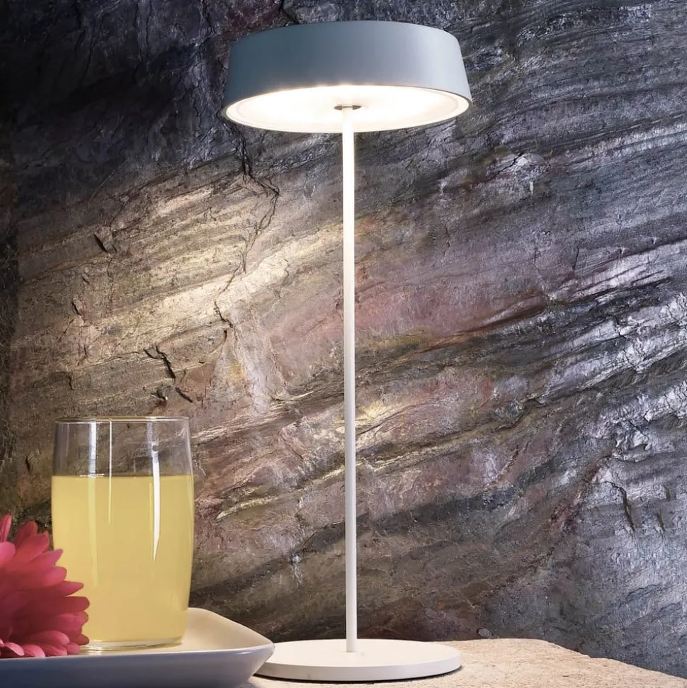 Miram LED-bordlampe med batteri, kan dæmpes, hvid