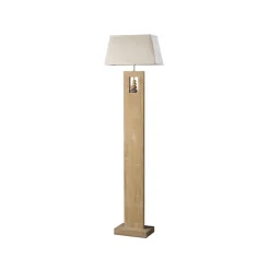 Miriel gulvlampe, højde 170 cm, tekstil, træ