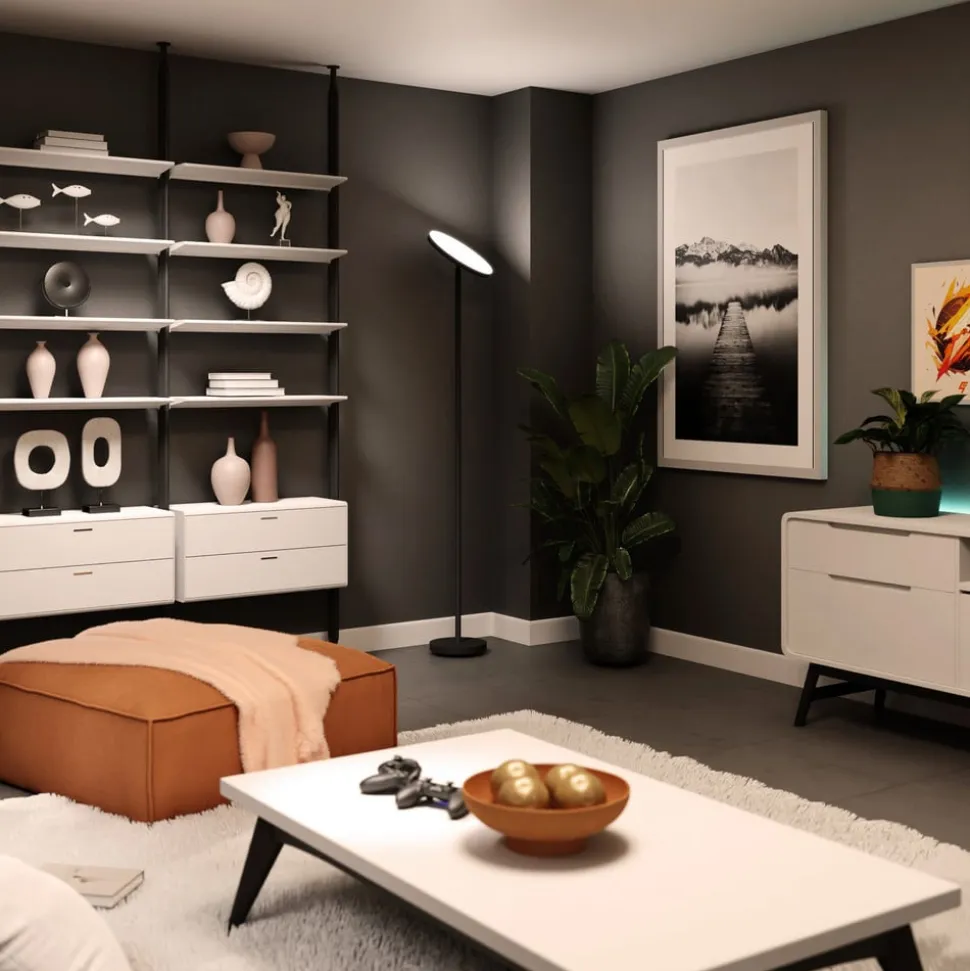 Müller Licht tint LED ceiling washlight Pavo, RGB, CCT, metal