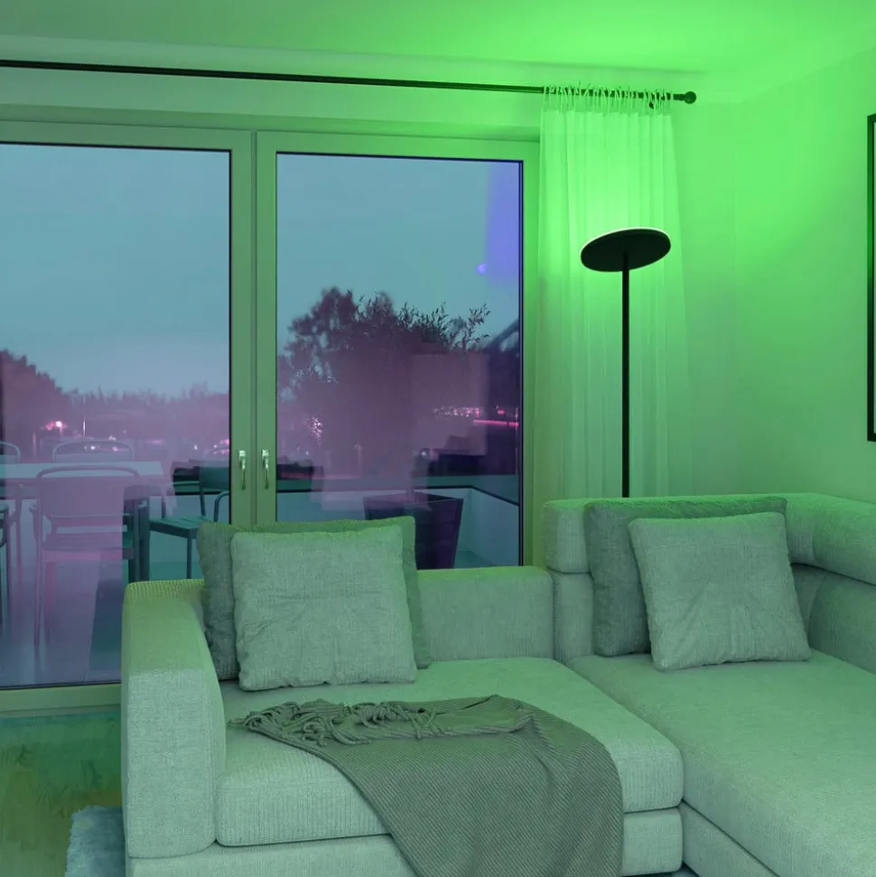 Müller Licht tint LED ceiling washlight Pavo, RGB, CCT, metal